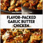Golden Garlic Butter Chicken Bites served in a skillet, inspired by Cowboy Butter Chicken and Pollo Loco flavors.